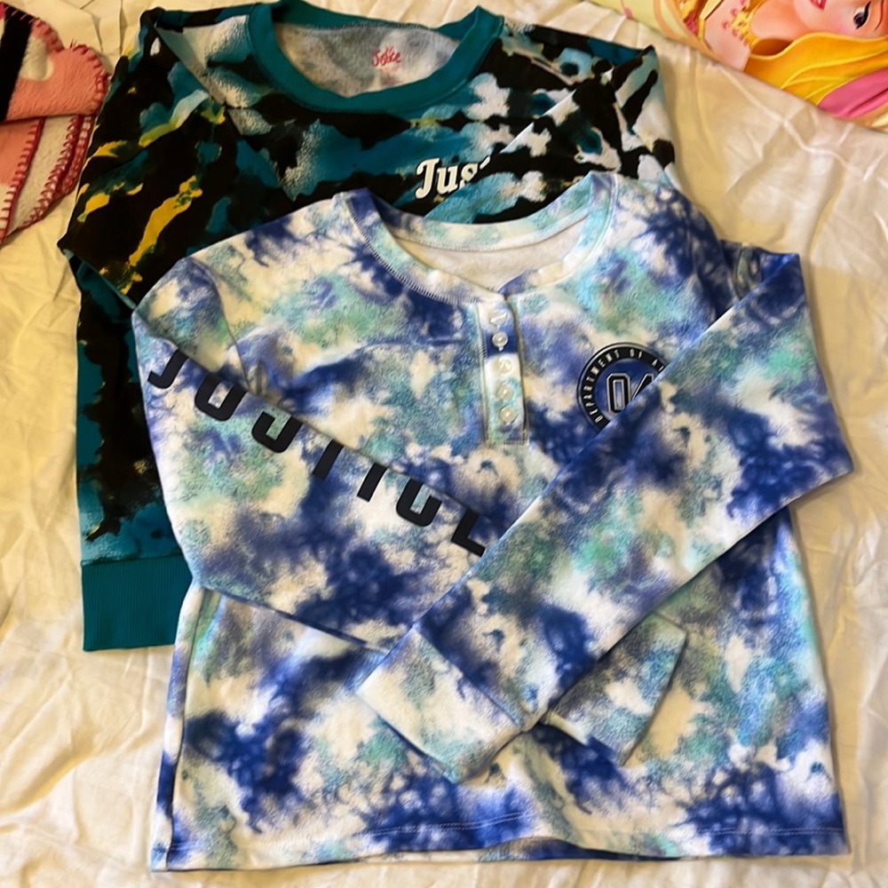 Justice Girls 2 Pack Long Sleeve Tops